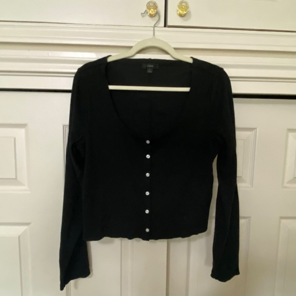 J. Crew Black Cardigan Sweater - Picture 2 of 4
